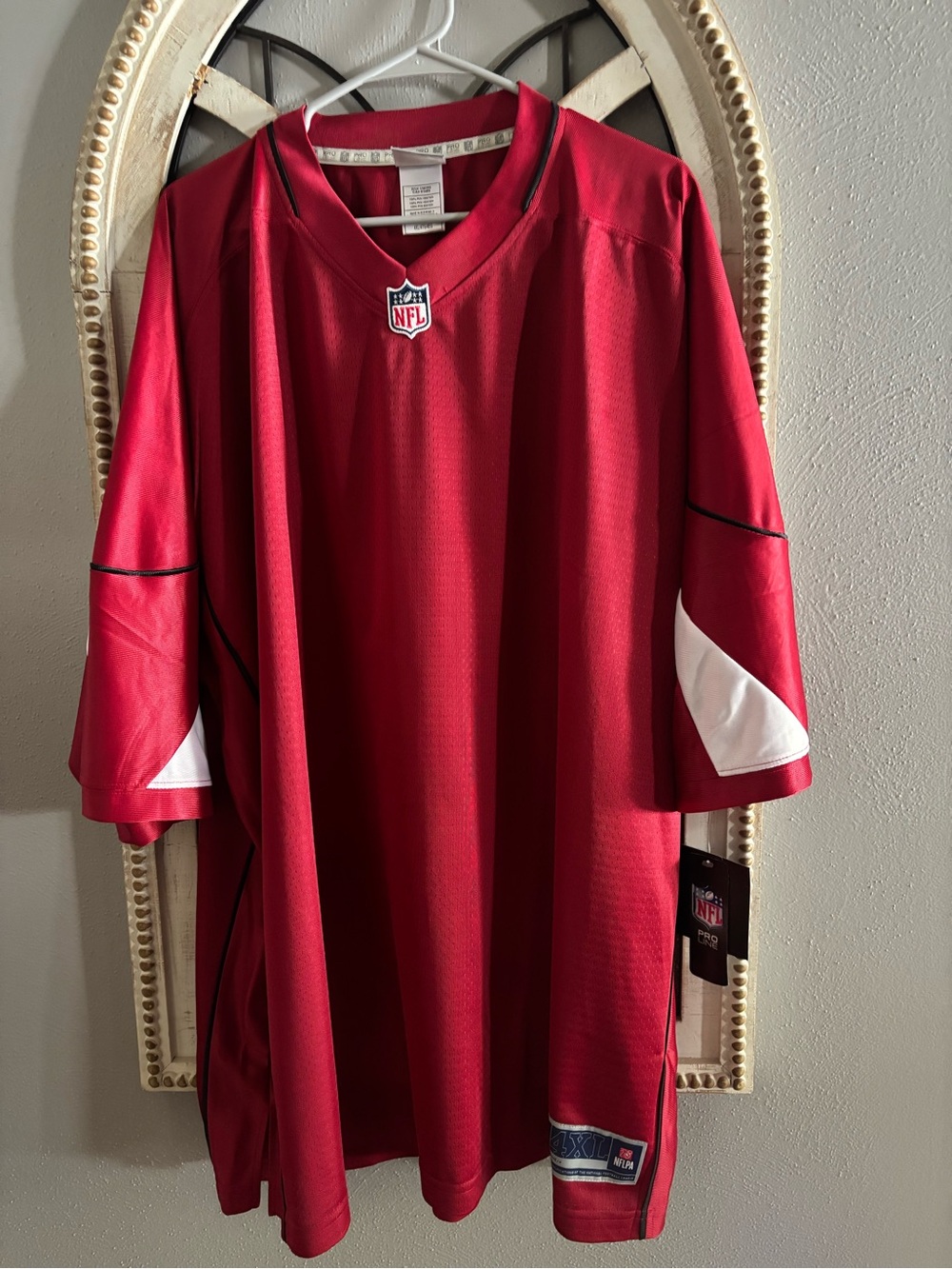 NFL Men's Red Football Jersey with White Accents NWT, 4XL